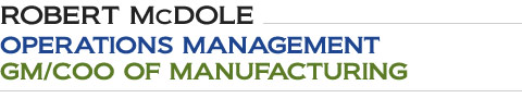 Robert McDole Operations Management